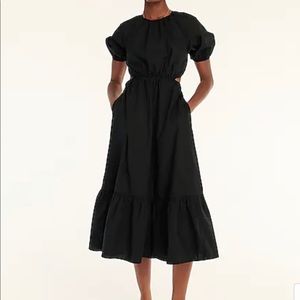 NWT J.Crew Side-cutout cotton poplin dress